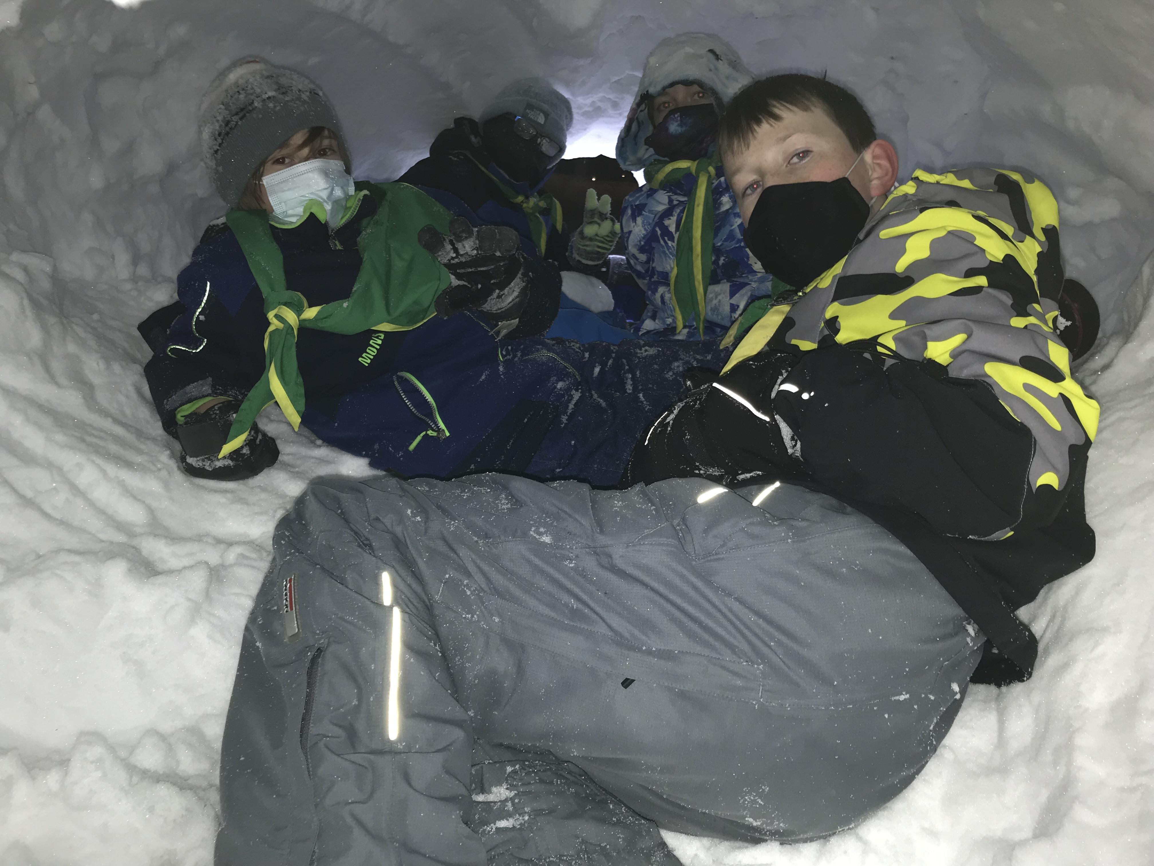 Building a snow shelter
